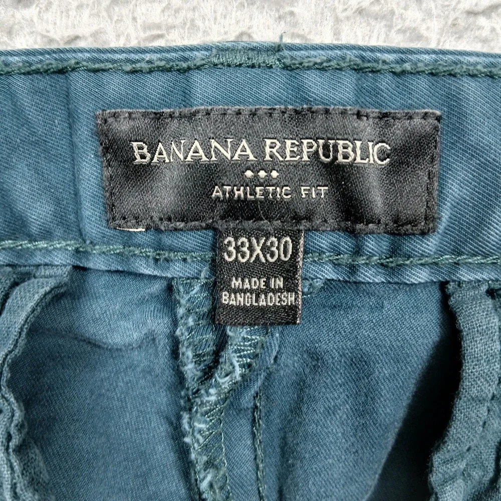 Banana Republic Chinos Men's 33x30 Blue Athletic Fit Pants‎ Casual